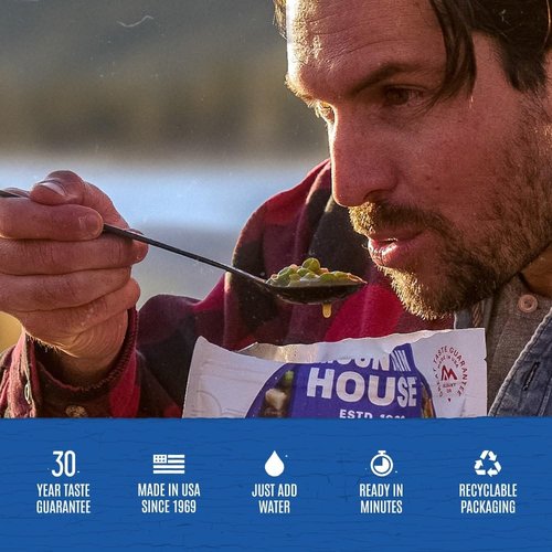 Mountain House Scrambled Eggs with Uncured Bacon - Freeze-Dried Camping Food | Gluten-Free | 1 Serving