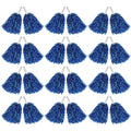 Blue Hooshing 100 PCS Metallic Cheerleading Pom Poms with Plastic Handles for Sports & Cheer Squad