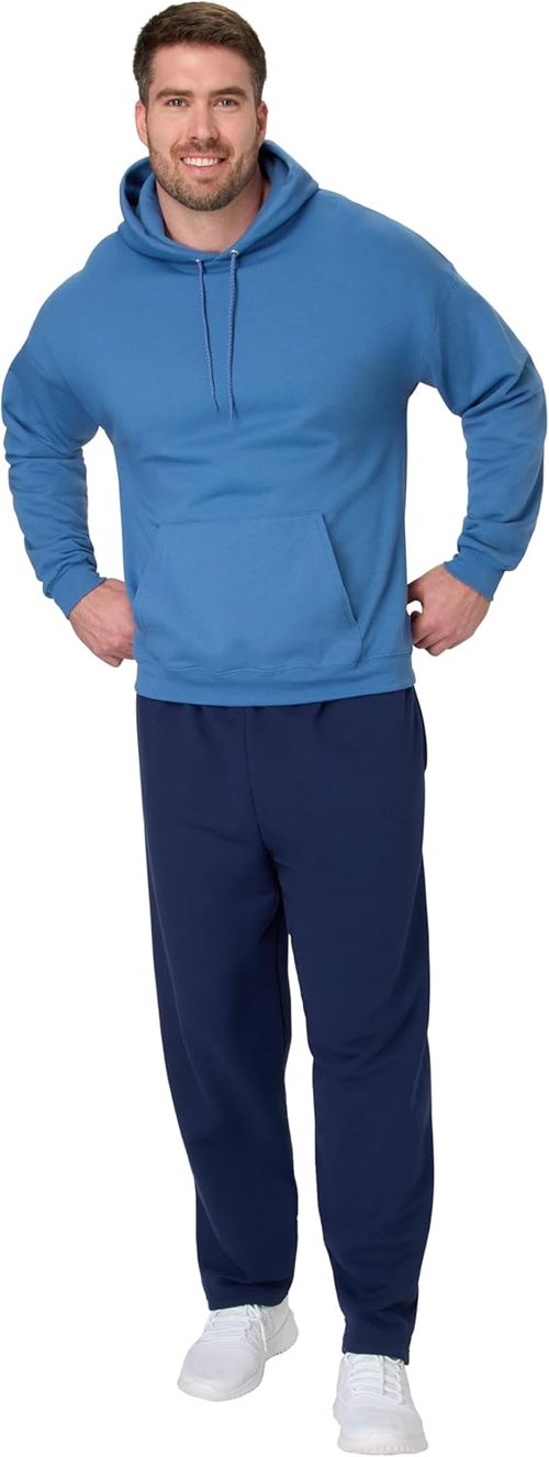 Hanes EcoSmart Men's Sweatpants - Comfortable Athletic Lounge Pants with Pockets | Fleece, Open Hem