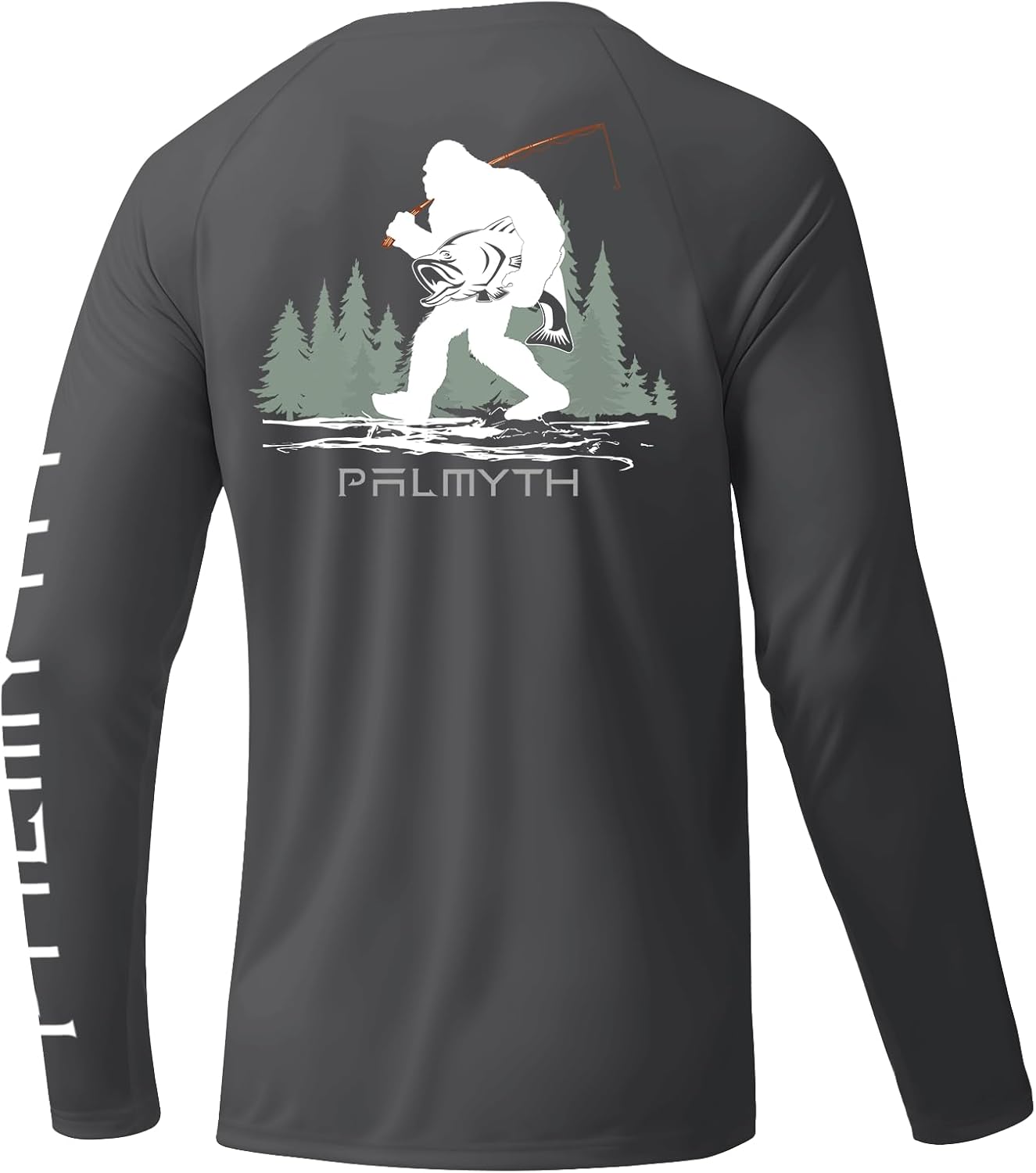 Palmyth Men's Fishing Shirts - UV Protection Long Sleeve T-Shirts with UPF 50+ Rash Guard