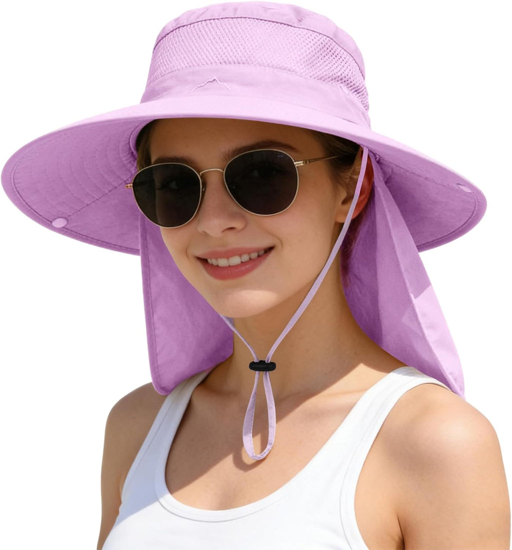 ZOORON Sun Hat - Waterproof Fishing Hat with Neck Flap | UPF 50+ Wide Brim for Hiking & Safari