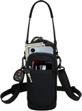 Skiennix Water Bottle Holder - Insulated Neoprene Carrier Bag with Phone Pocket | Fits 32/40 oz for Hiking & Gym