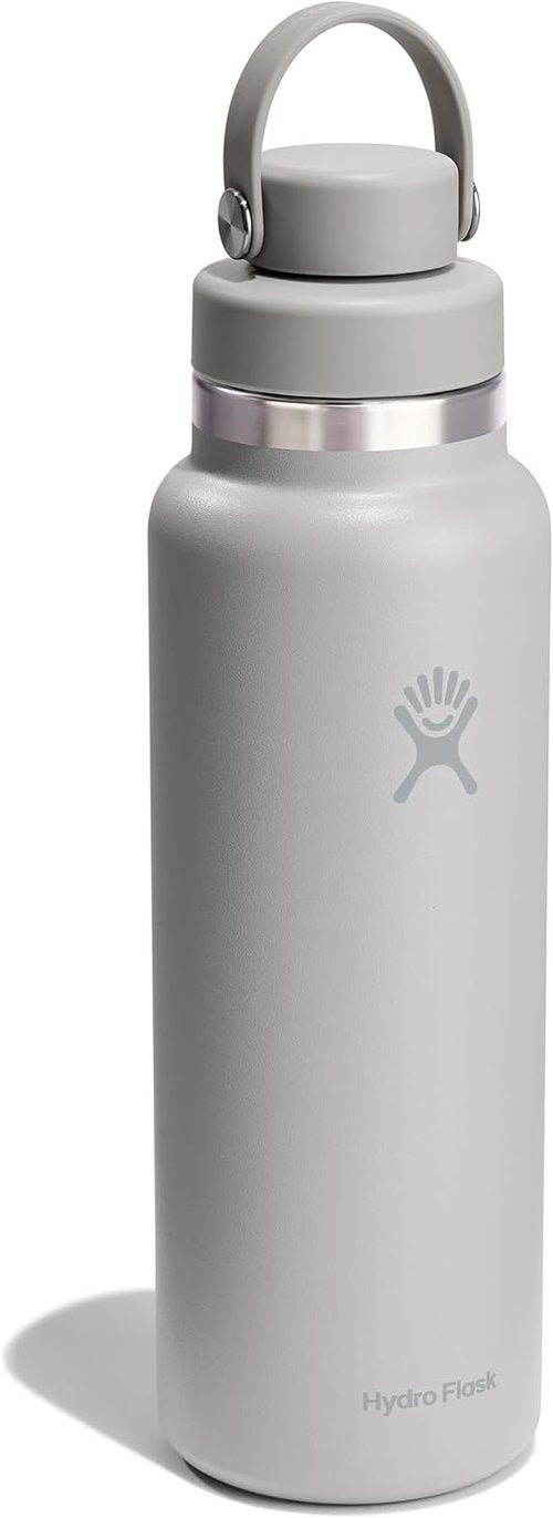 Hydro Flask Water Bottle - Insulated Stainless Steel with Wide Mouth Chug Lid | 40 Oz Tonal Birch Gray