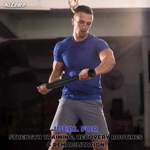 A2ZCARE Steel Mace Exercise Club - Heavy Duty Steel Indian Clubs - Perfect for Strength Training, Full Body Workout and Rehabilitation (10LB - Black)