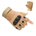 HYCOPROT Fingerless Gloves, Knuckle Protective Breathable Lightweight Outdoor Gloves for Hunting, Shooting, Climbing, Motorcycling