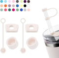 Silicone Spill Stopper Set - Compatible with Stanley Cup 2.0 | 30oz & 40oz with Straw Cover (Set of 2, Rose Quartz)