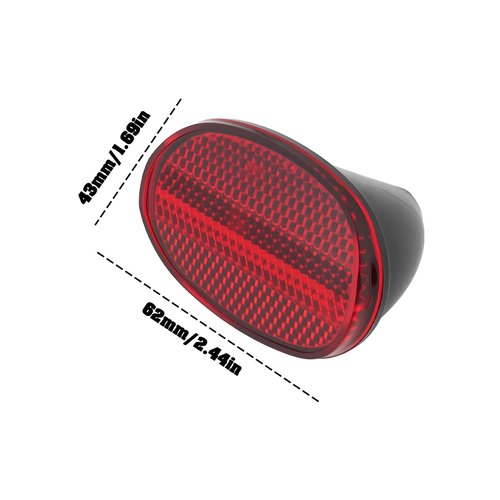 ECSiNG 2Pcs Bike Oval Rear Fenders Reflector 62x43mm Compatible with Most Bicycles with Fenders