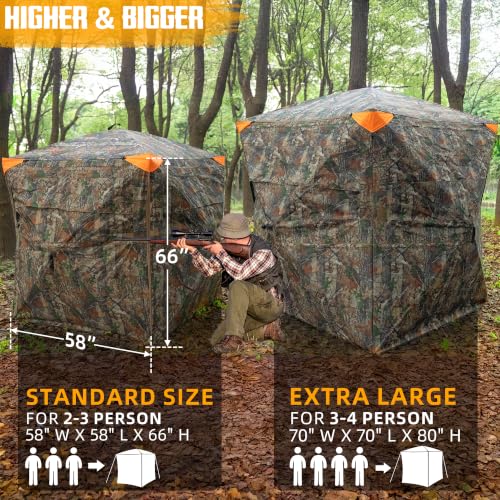 PPOLB 270° See-Through Ground Hunting Blind for Deer & Turkey, 2-3 Person