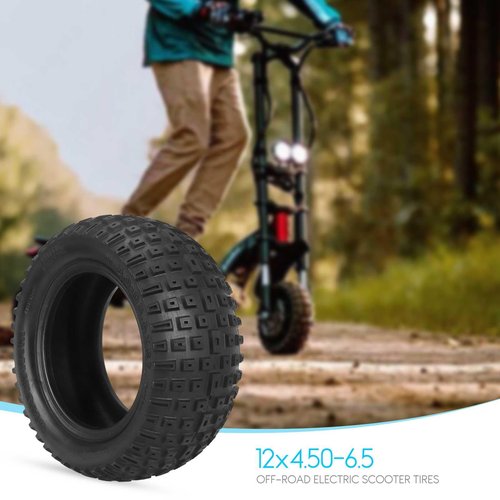 MZBZYU 12x4.50-6.5 Tire for K8 Scooter, 12x4.5-6.5 12in Electric Scooter Tire with Off-Road Tread, 12 x 4.50-6.5 Llantas Vacuum Electric Scooter Nylon Tire Replacement