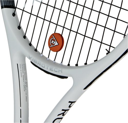 Dunlop Sports Pro 265 Pre-Strung Tennis Racket, 1/4 Grip, White/Black