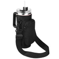 Xxerciz Water Bottle Carrier Bag with Phone Pocket for Stanley 40oz Tumbler with Handle, Water Bottle Holder Pouch with Adjustable Strap, Stanley Cup Accessories for Hiking Travelling Camping