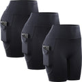 CADMUS High Waisted Workout Shorts - 3 Pack of 7.5" Biker Shorts with Pockets for Women