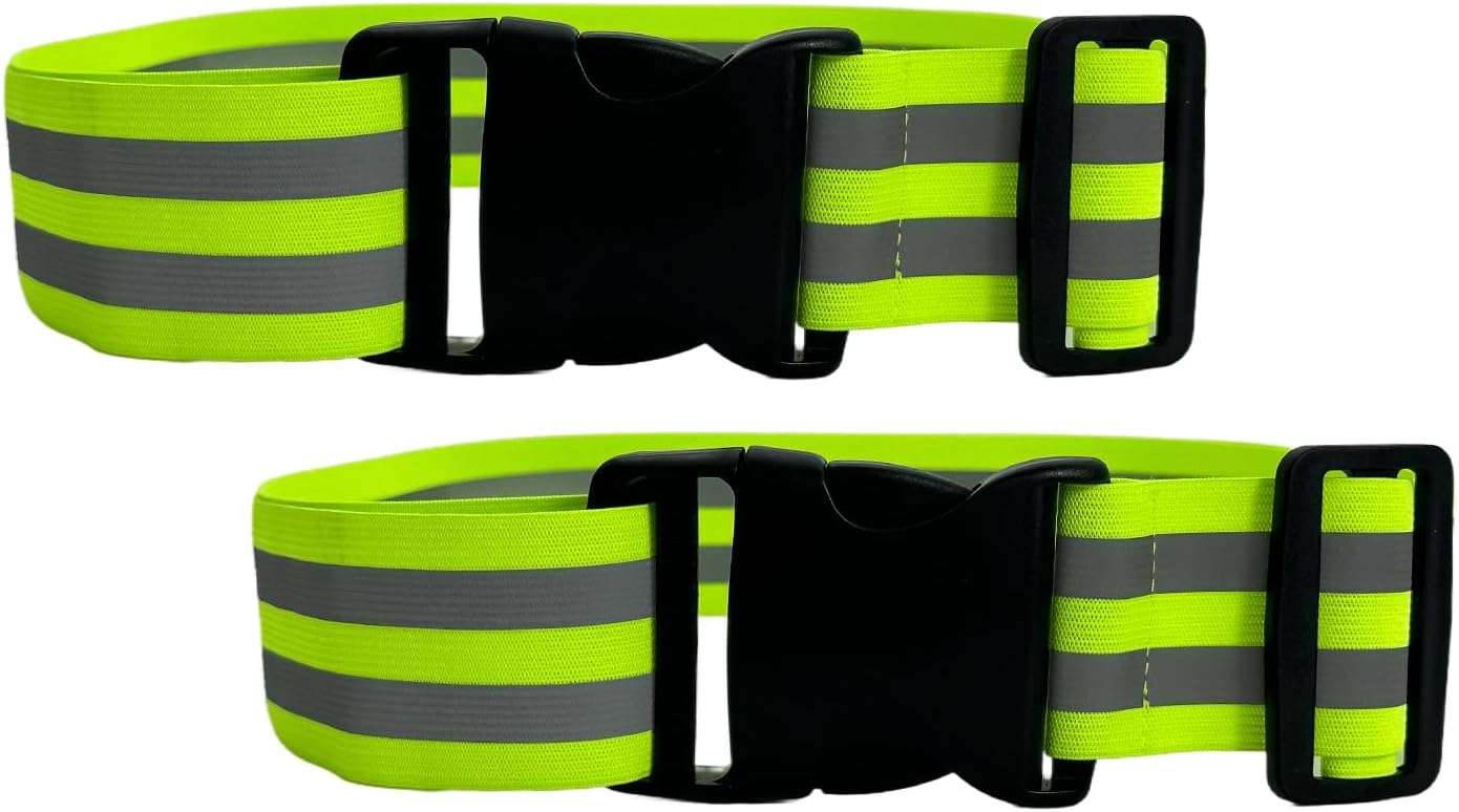 Reflective Running Belt - High Visibility Safety Gear for Men, Women & Kids | Adjustable 2-Pack