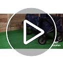 TIMBER RIDGE Blue Collapsible Folding Wagon Cart - Heavy Duty Utility Beach Garden Camping Grocery