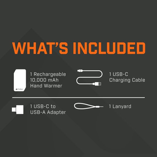 THAW Rechargeable 10K Hand Warmer | 3-in-1 Hand Warmer, Power Bank and Light, 3 Heat Modes, Up to 7 Hours, Double-Sided Heating, Includes Charging Cable
