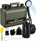 Portable Camping Shower Pump with 5-Gallon Water Jug & 10000mAh Battery