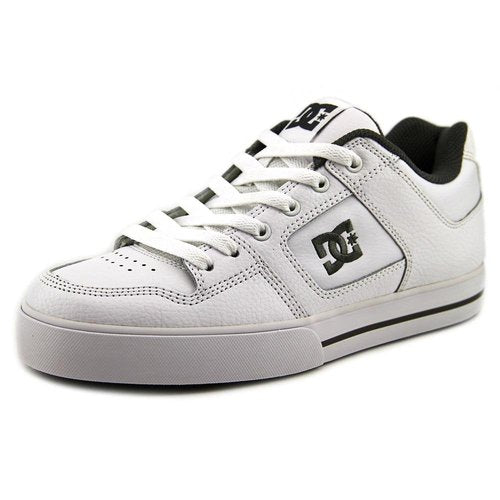 DC Men's Pure Casual Low Top Skate Shoe, White/Battleship/White, 9.5 D US