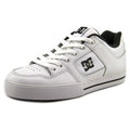 DC Men's Pure Casual Low Top Skate Shoe, White/Battleship/White, 9.5 D US