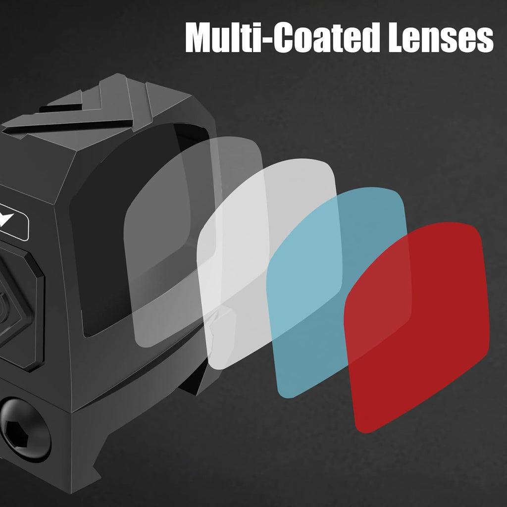 UUQ Mini Reflex Red Dot Sight - Shake Awake Optic for Rifles, Pistols & Shotguns | 2MOA, 12 Brightness Settings