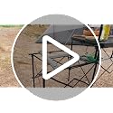 Portable Camp Kitchen Station with Steel Mesh Top & Foldable Design