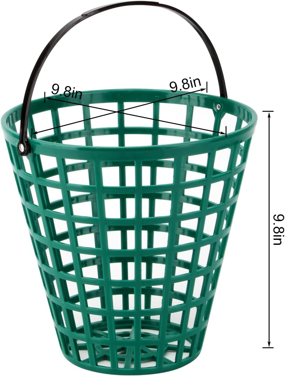 Skiennix Golf Ball Basket - 2 Pack ABS Container with Handle for Easy Storage & Transport