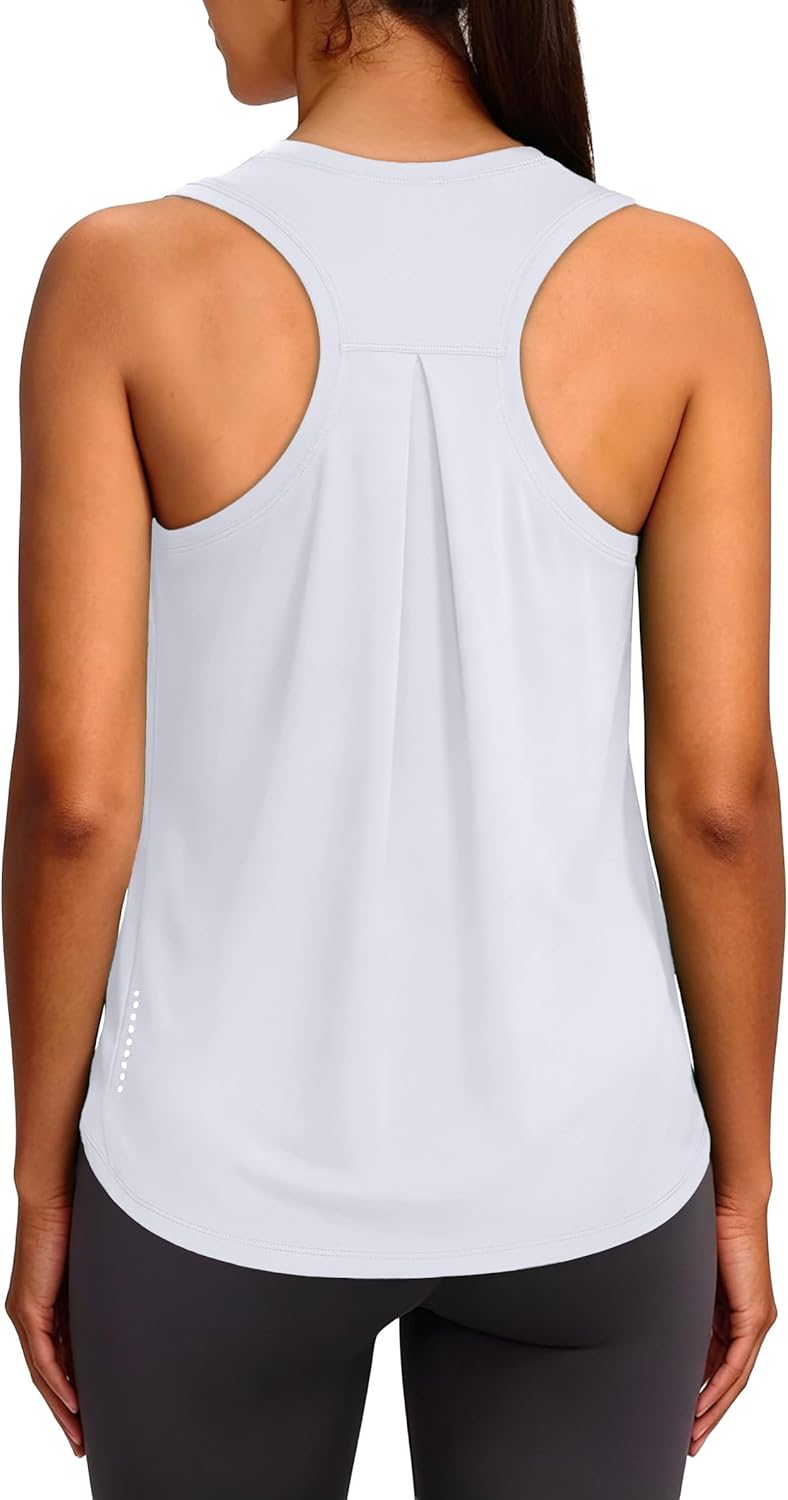 XIEERDUO Women's Racerback Tank Top - Loose Fit Sleeveless Workout Shirt for Yoga & Gym Activities