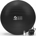 Gruper Yoga Ball - Extra Thick Non-Slip Exercise Ball for Stability & Balance | 4 Sizes with Pump & Guide