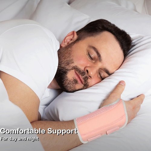 NuCamper Wrist Brace for Carpal Tunnel Relief, Adjustable Wrist Support Splint Hand Brace for Men Women, Wrist Stabilizer Night Support for Pain Relief,Tendinitis,Arthritis (Right and Left Hands, S/M)