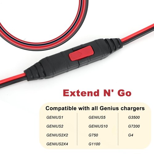 lasuroa Charger Extension Cable for Genius, 10-Foot X-Connect Battery Charger Cable Compatible with NOCO GC004 and More Accessory for Smart Battery