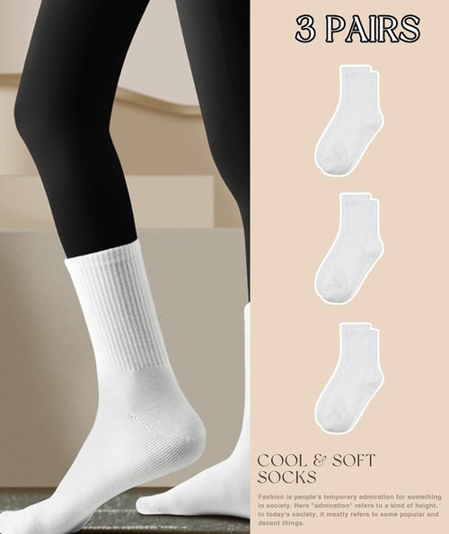 Have A Tree Women's Crew Socks - Lightweight & Casual 3-6 Pack | Size 6-11