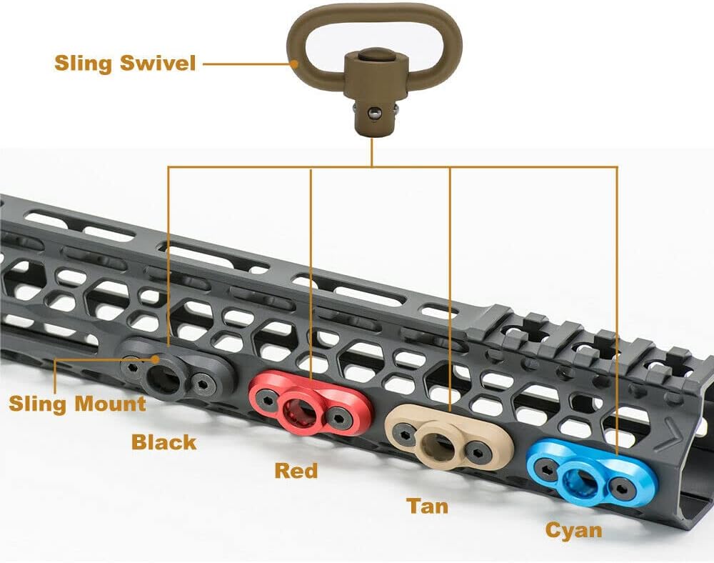 Smith's Sling Swivel - 1.25'' Quick Detachable Push Button in Unique Tan Print