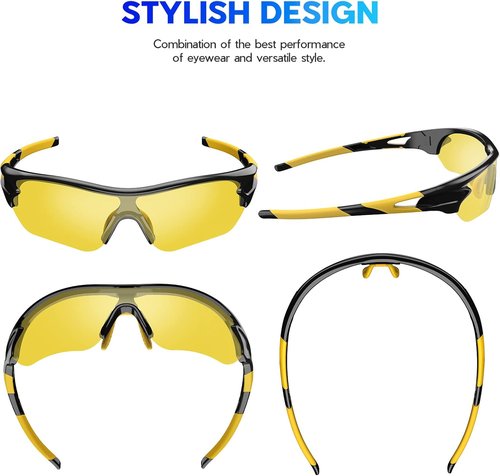 BEACOOL Polarized Sports Sunglasses - Versatile TAC Glasses for Men, Women & Youth | Ideal for Baseball, Cycling, Running & More