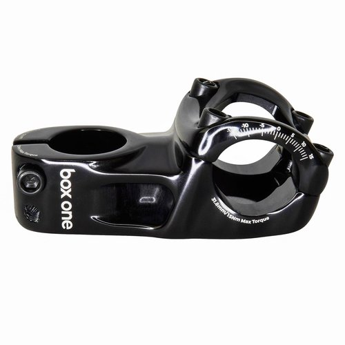 Box One Oversized 31.8 x 1-1/8" Top Load BMX Bike Stem 48mm, 6061-T6 Cold-Forged Aluminum, Chromoly Bolts, Easy Handlebar Installation, ±5° Rise, Blue