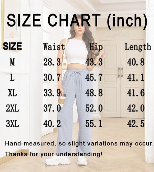 EDUWU Womens Sweatpants Loose High Waist Wide Leg Lounge Pants Fall Outfits Athletic Joggers with Pockets 2025 Black, XL