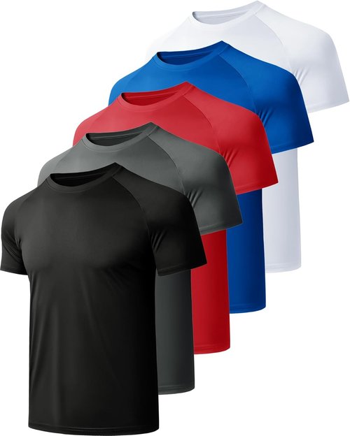 CE' CERDR Men's Athletic Workout Shirts - Quick Dry Performance Short Sleeve | Lightweight & Breathable