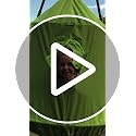 Blue Kid Tent Swing Set with Hammock Chair and X-Shaped Stand - Supports 330 lbs