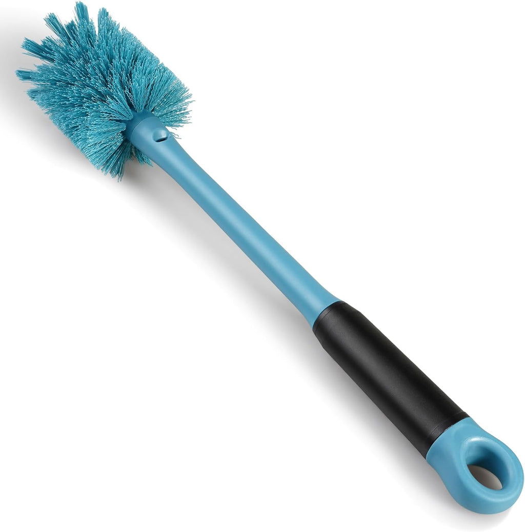 Skiennix 2-in-1 Bottle Cleaning Brush - Long Handle with Replaceable Head for Sports & Baby Bottles | Smokey Blue