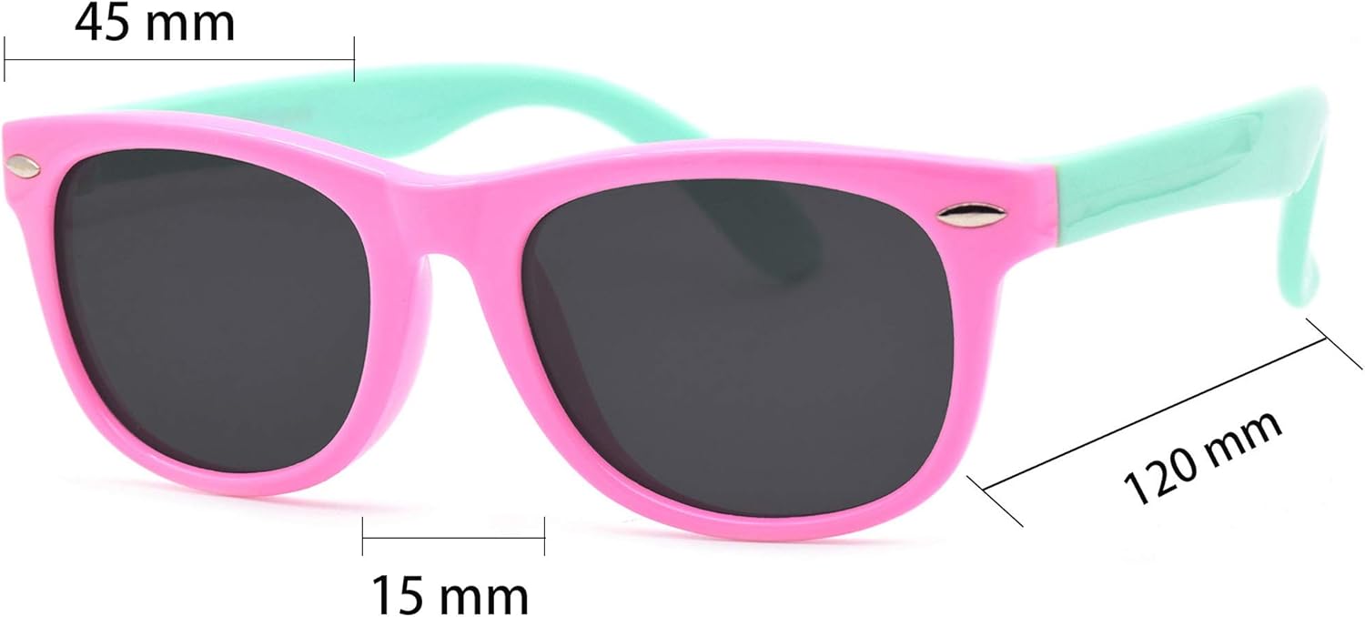 Skiennix Toddler Sunglasses - Flexible Polarized Kids Eyewear for Ages 2 to 10 | Unisex Design