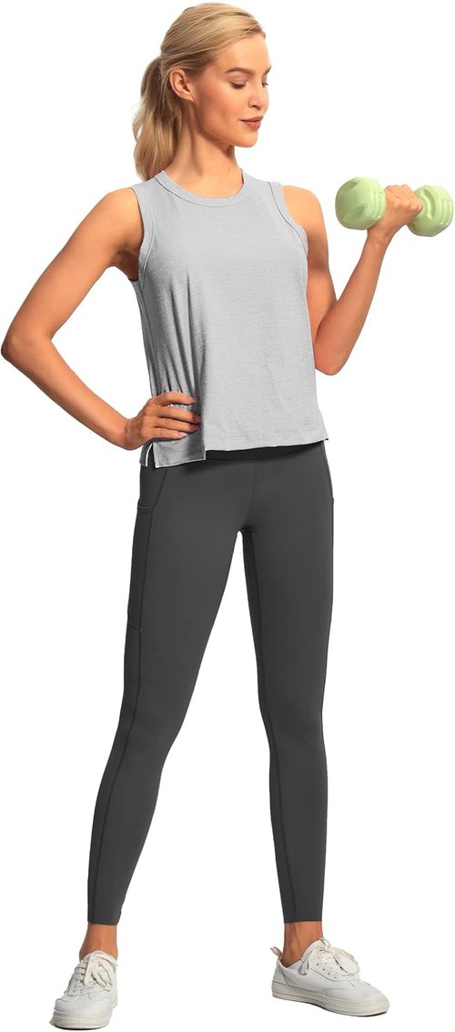Hiverlay Workout Tank Tops - Women's Sleeveless Athletic Crop Top for Gym & Running | Stylish & Comfortable