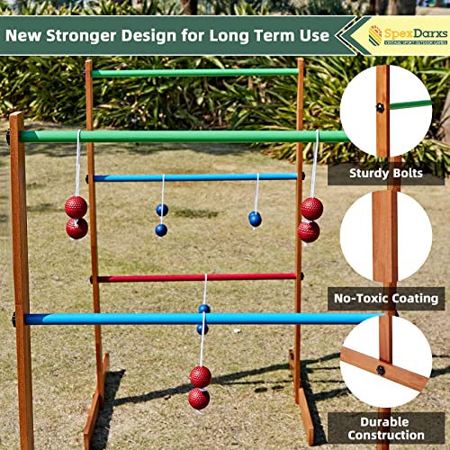 SpexDarxs Ladder Toss Game Set - 35in Wooden Yard Game for Adults & Families