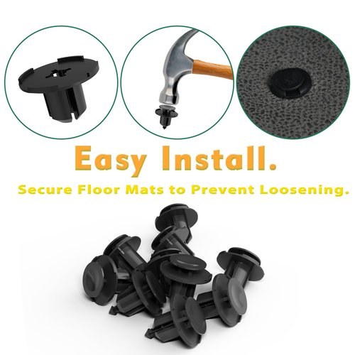 CLUBRALLY Yamaha Floor Mat Rivet, Golf Cart Floor Mat Clips Applicable to 2007-Up Yamaha Driver Golf Cart, Pack of 11