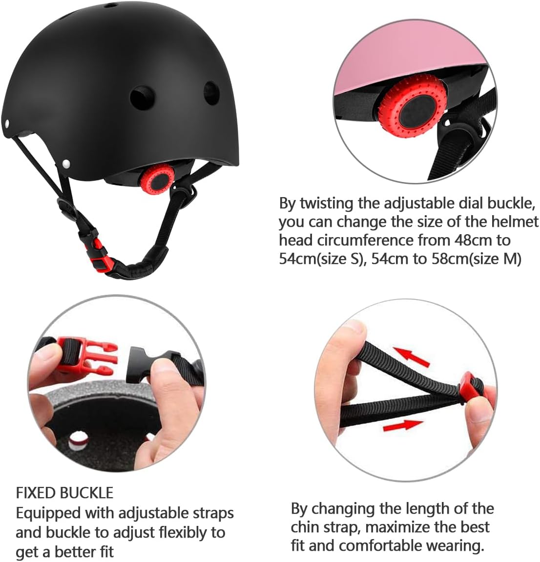 Skiennix Kids Bike Helmet - Adjustable Safety Helmet for Ages 2-14 | Protective Gear Set Included