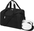Skiennix Mini Duffel Bag - Lightweight 14-Inch Gym Bag with Shoe Compartment - Black