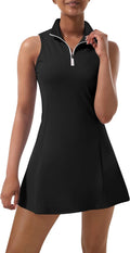 Skiennix Women's Tennis Dress - Built-In Shorts & Pockets for Comfortable Athletic Wear