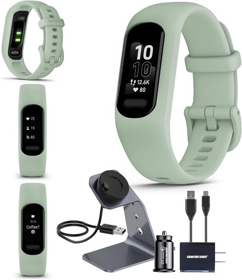 Garmin Vivosmart 5 Fitness Tracker - Long-Lasting Battery, Heart Rate & Sleep Tracking | Mint Color