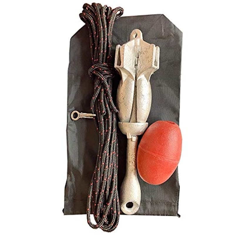 Kayak Anchor Kit 1.5kg (3.5 lb) Portable with Rope, Folding Anchor and Bag