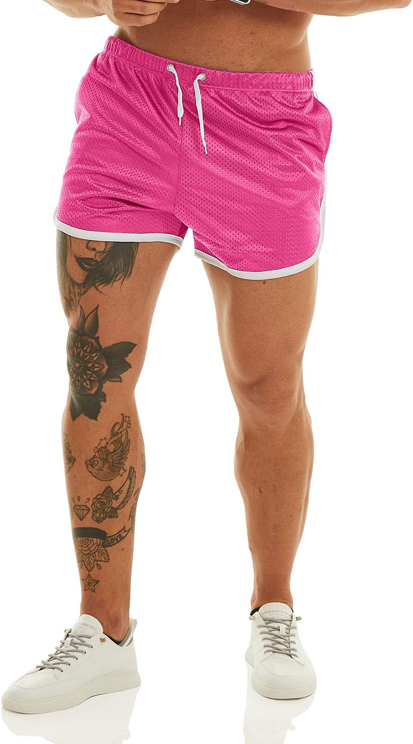 Ouber Men's Fitted Workout Shorts - Bodybuilding & Running with Pockets | Comfortable & Stylish