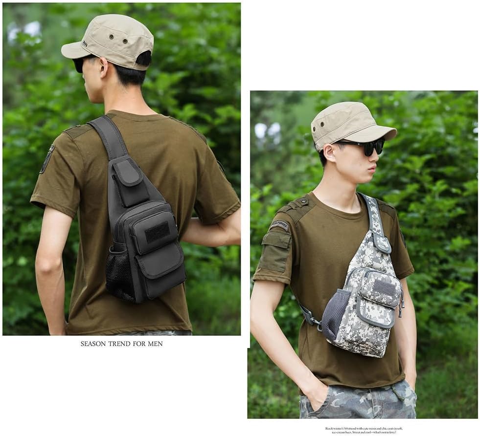 Skiennix Sling Bag - Lightweight Crossbody Backpack for Men | Ideal for Hiking & Skiing (Black)