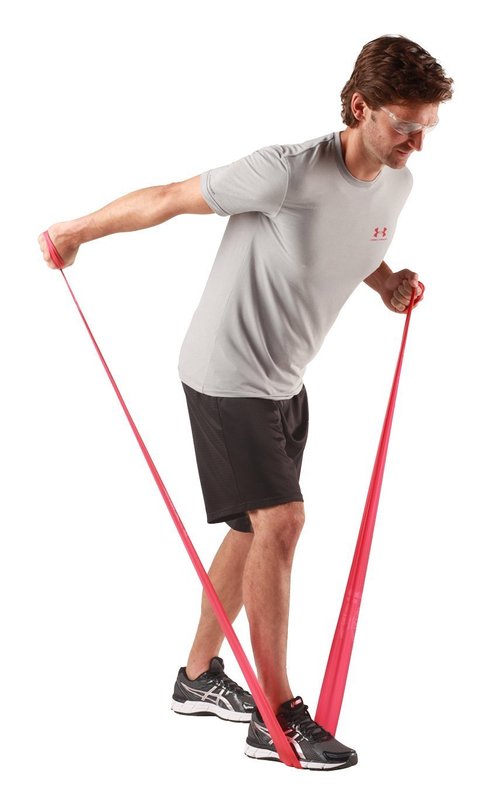 Theraband 20960 Professional Latex Elastic Fitness Band for Upper & Lower Body Exercise and Physical Therapy, Beginner Level 3, 5' Length, Medium, Red