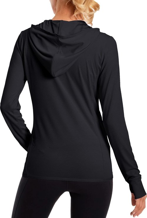 Hugut Women's UV Jacket - UPF 50+ Sun Protection Zip-Up Hoodie for Hiking & Fishing